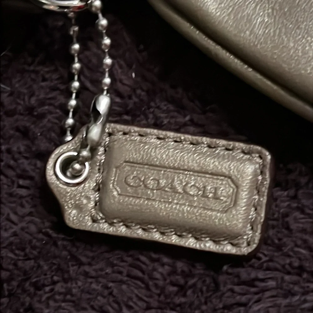 Coach Leather Metallic Bronze Small Wristlet F47218